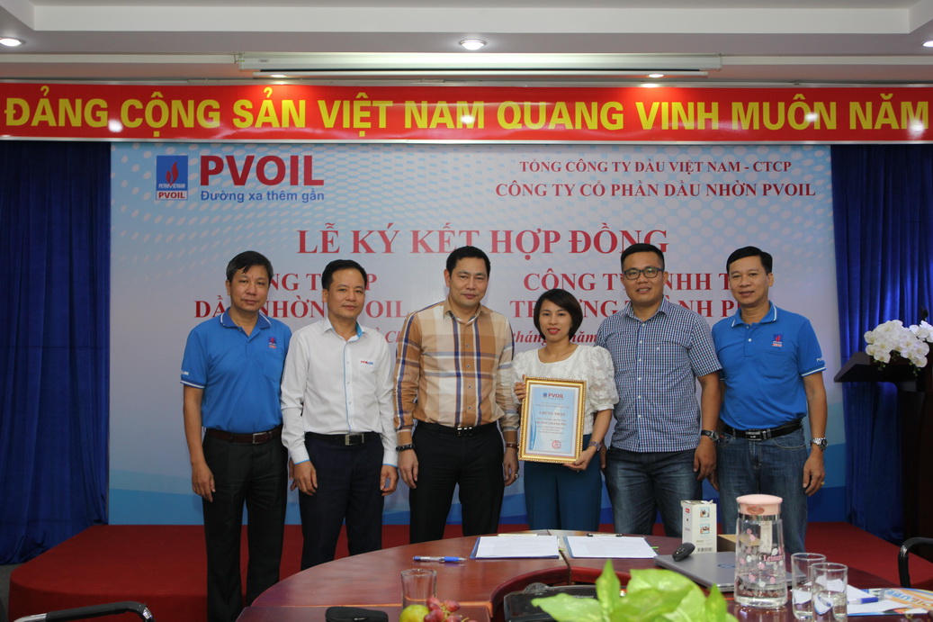 Lễ ký kết Hợp đồng đại lý giữa Công ty Cổ Phần Dầu Nhờn PVOIL và Trường Thành Phú
